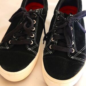 SKETCHERS WORK Women's Non Slip Air Cooled Relaxed Fit Lace Up Black Shoe 6.5